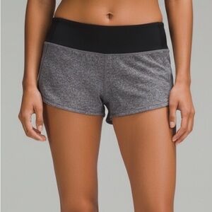Lululemon Run Times Short II  4" Heather Lux Multi Black (First Release) Sz 8